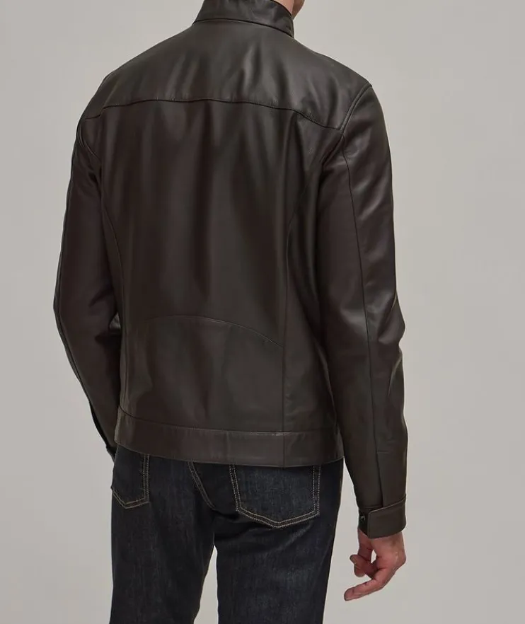 Matte Leather Biker Jacket