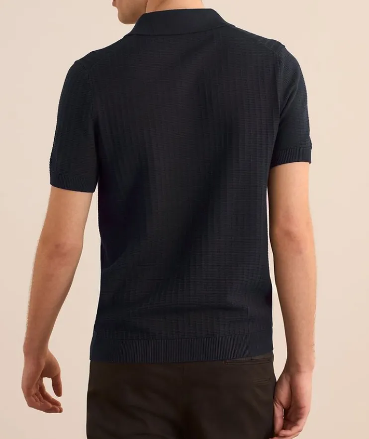Mauron Cotton Textured Knit Polo