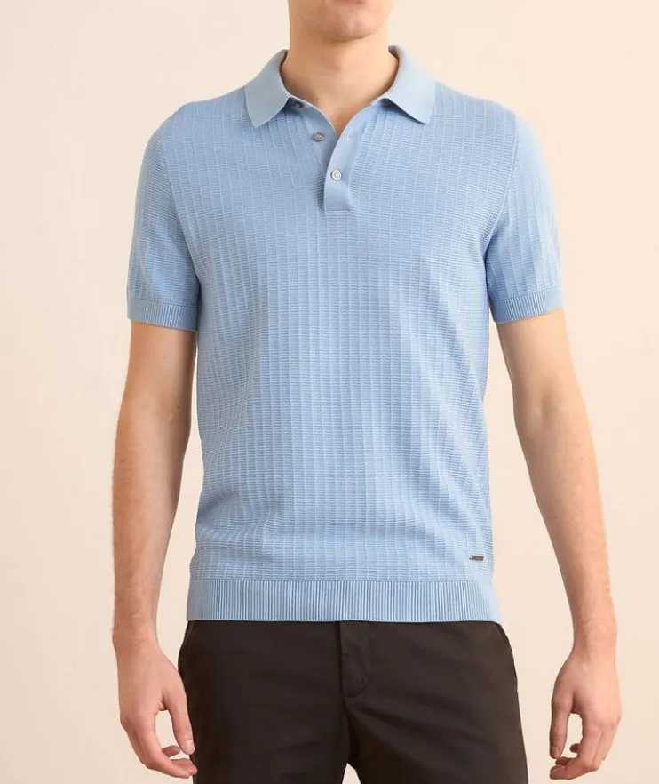 Mauron Cotton Textured Knit Polo