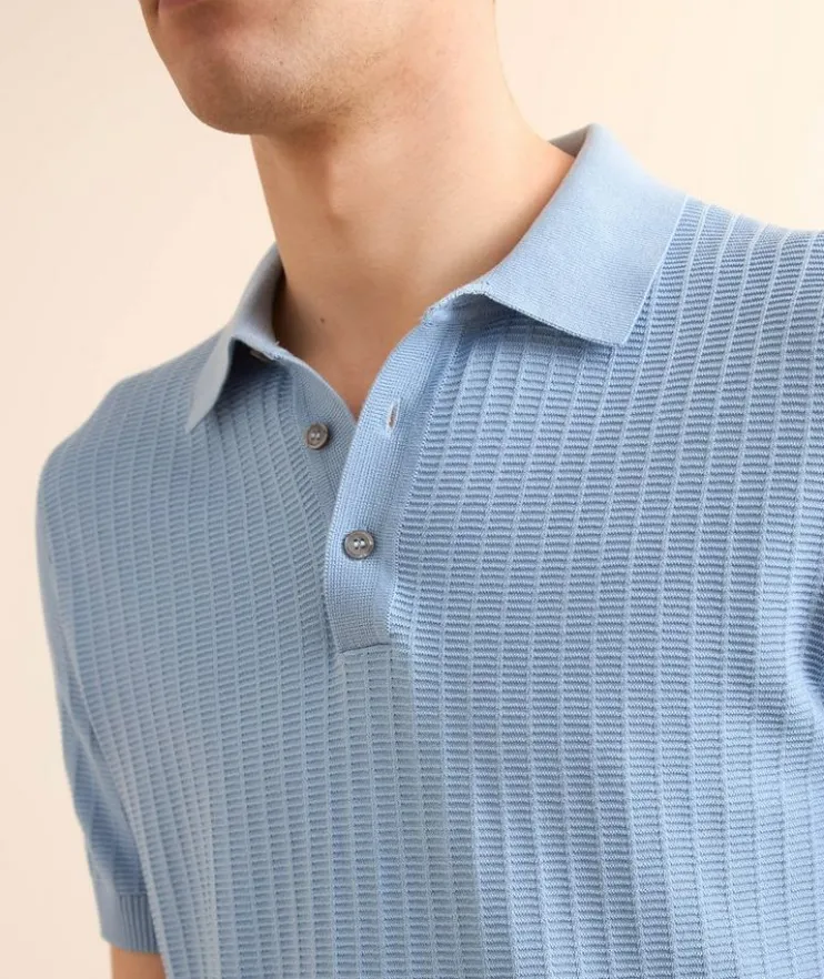 Mauron Cotton Textured Knit Polo