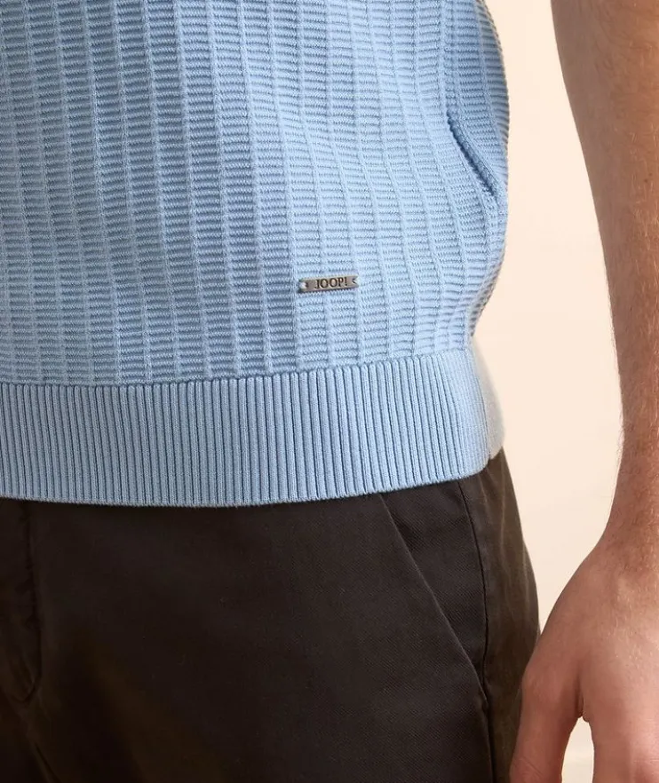 Mauron Cotton Textured Knit Polo