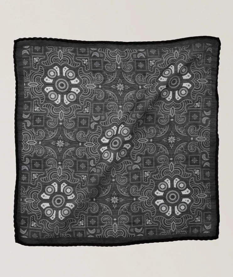 Medallion Silk Pocket Square