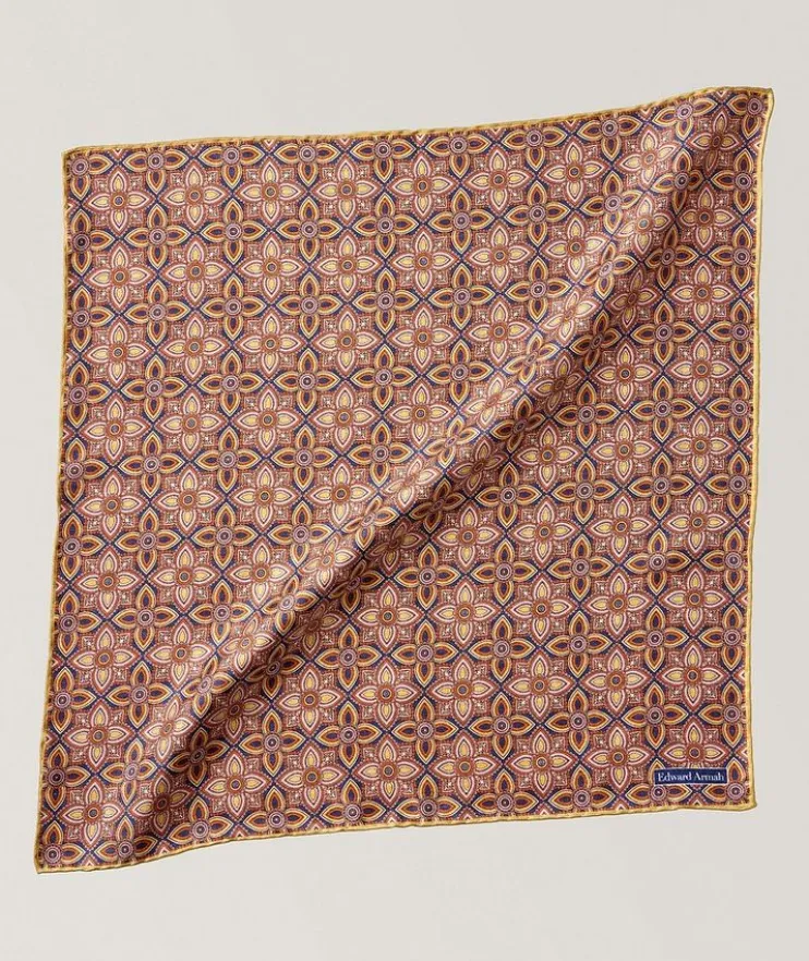 Medallion Silk Pocket Square