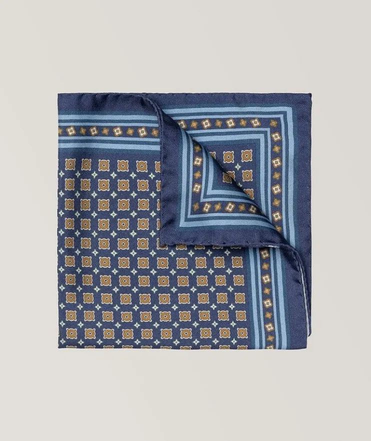 Medallion Silk Pocket Square