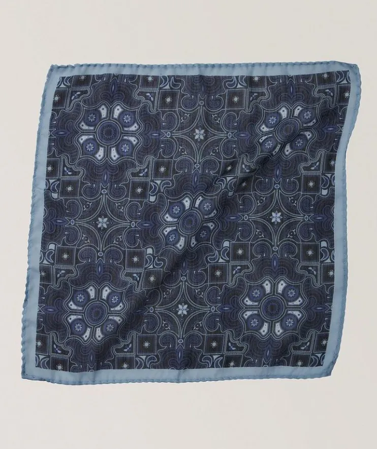 Medallion Silk Pocket Square