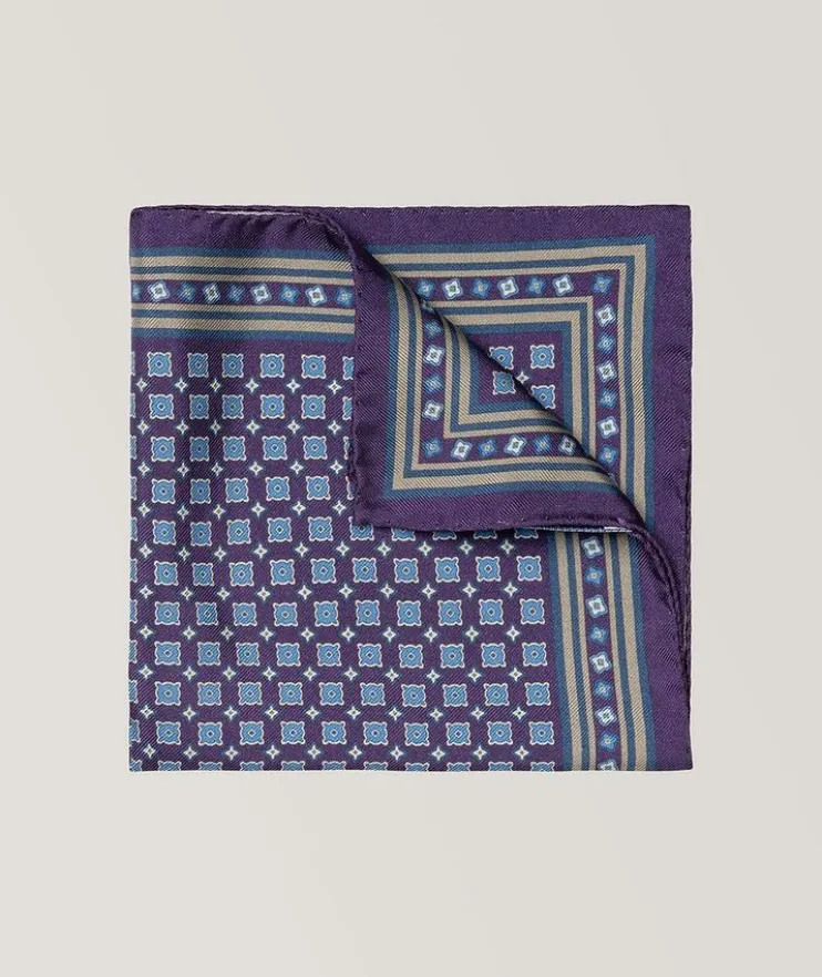 Medallion Silk Pocket Square