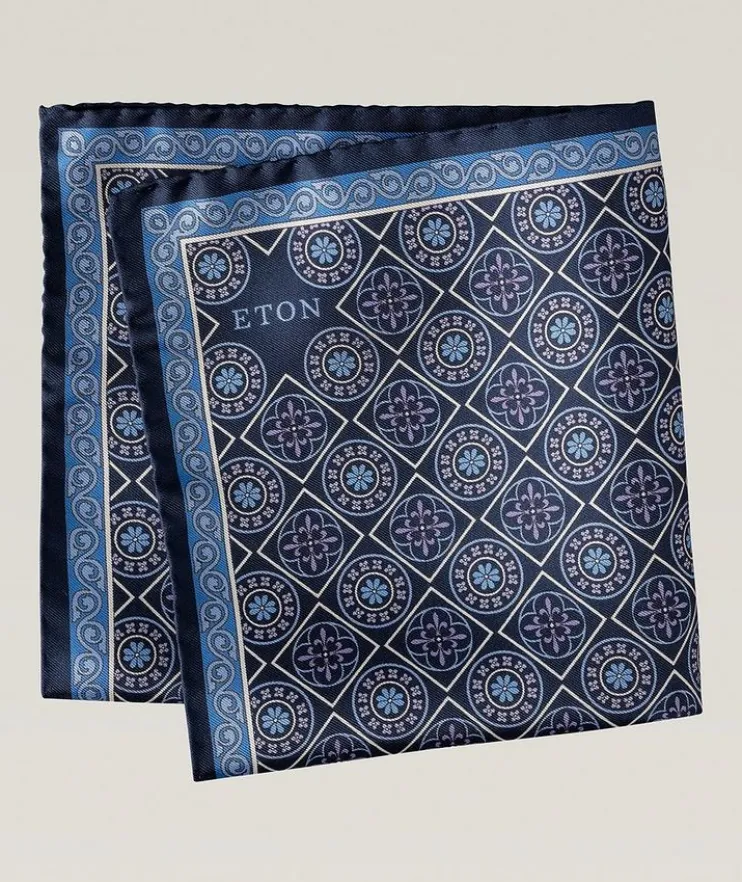Medallion Silk Pocket Square
