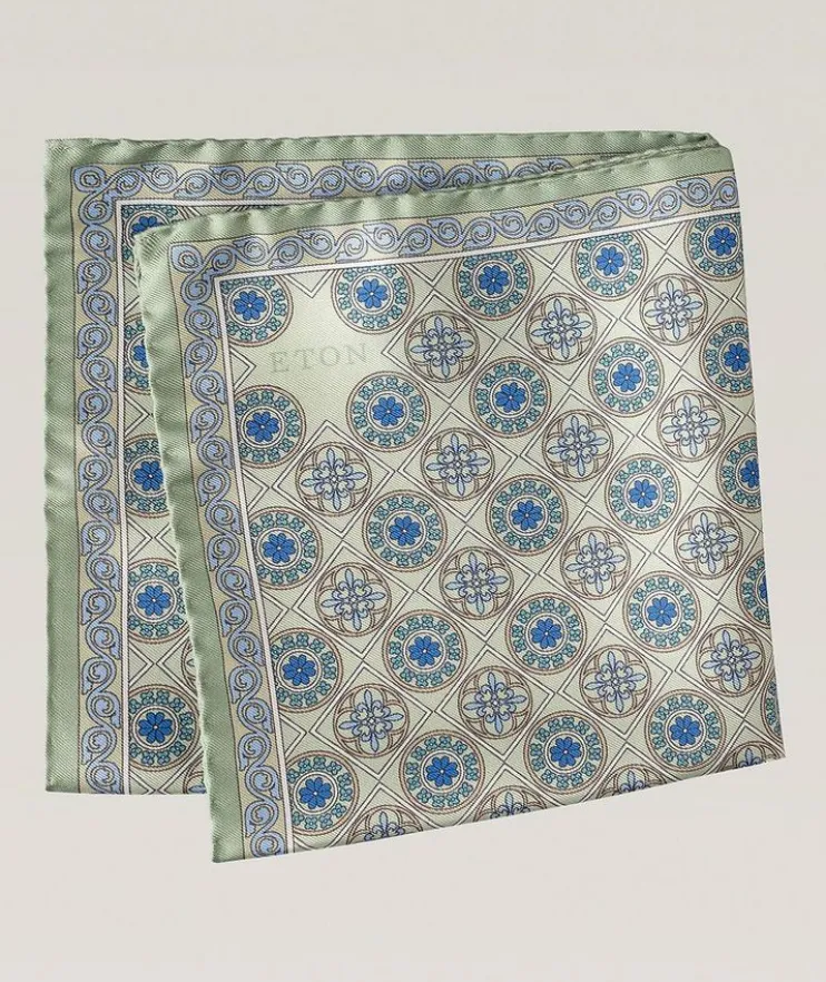 Medallion Silk Pocket Square
