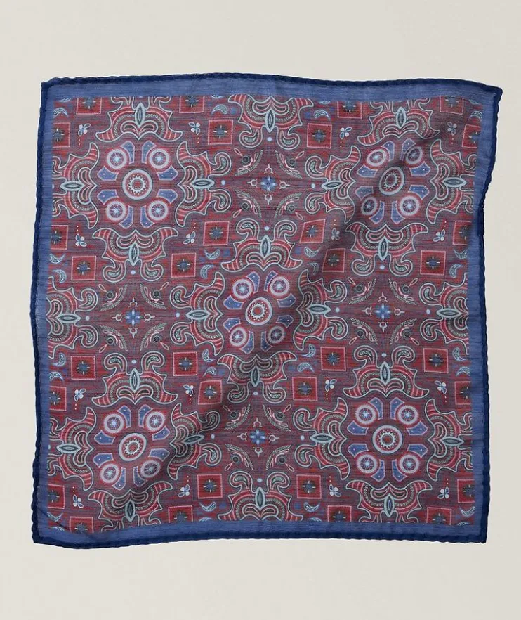 Medallion Silk Pocket Square