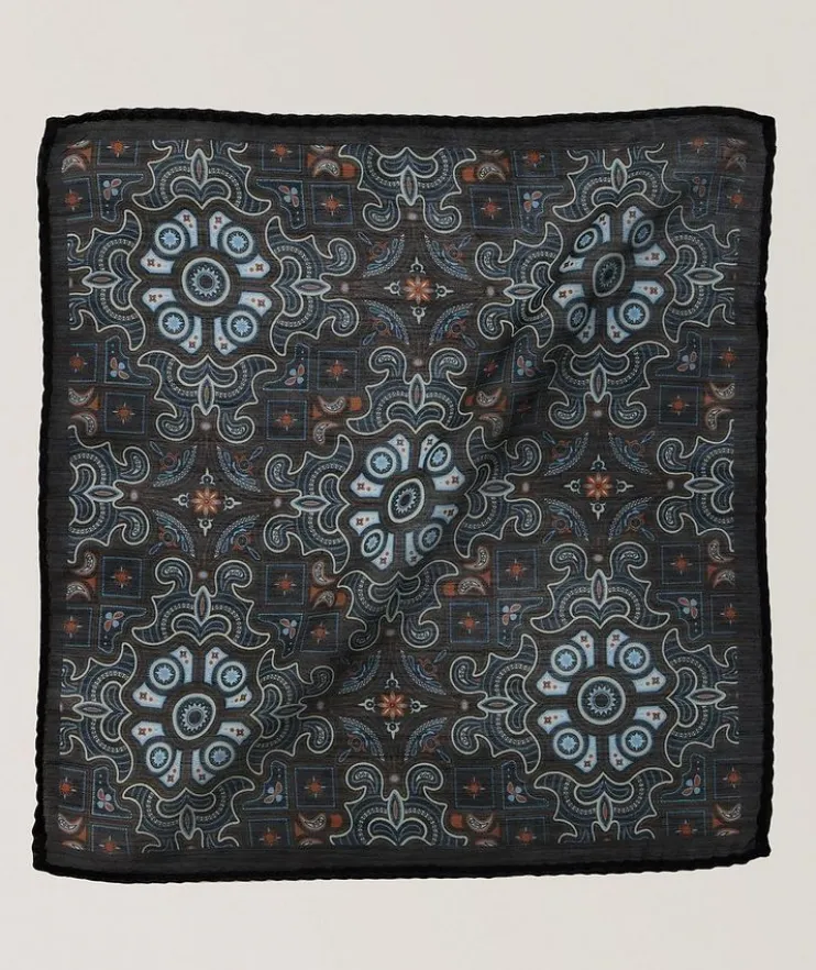 Medallion Silk Pocket Square