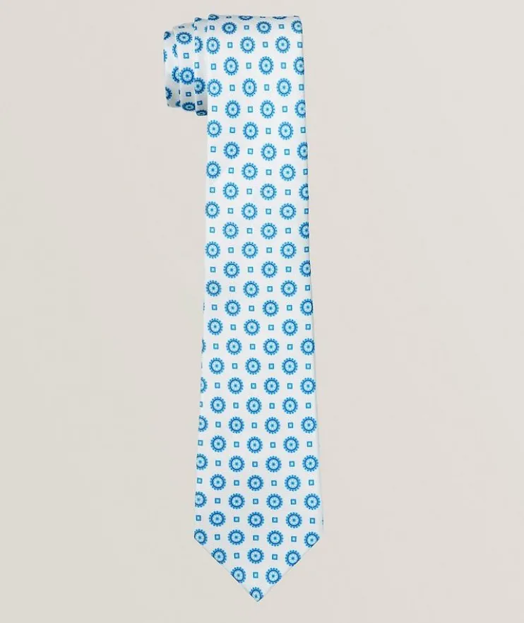 Medallion Silk-Linen Tie