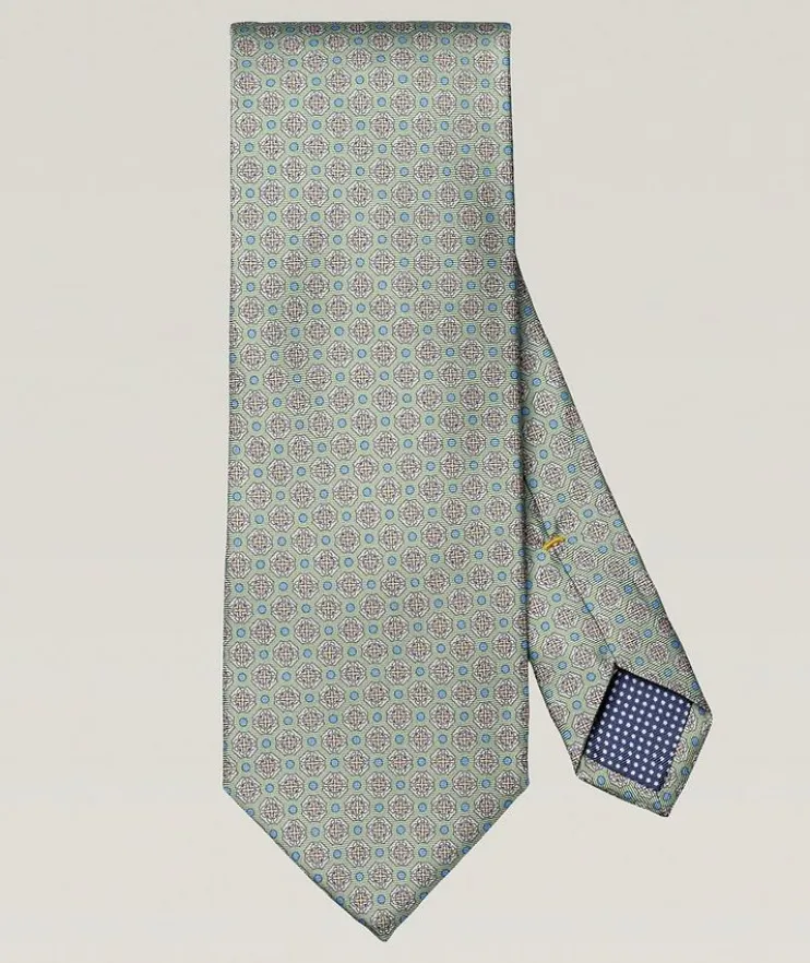 Medallion Woven Silk Tie