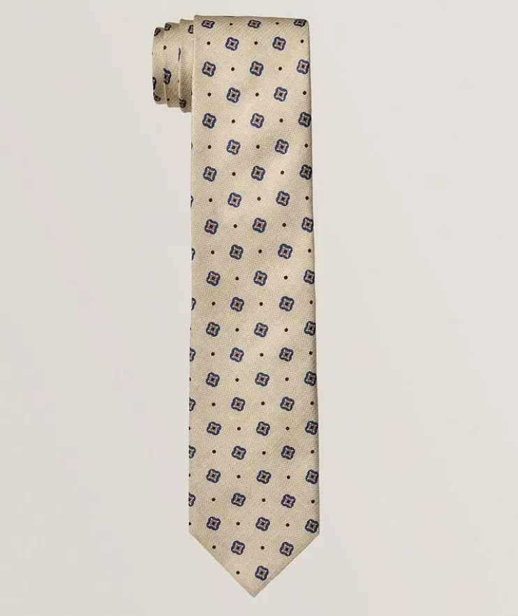Medallion-Dot Silk Tie