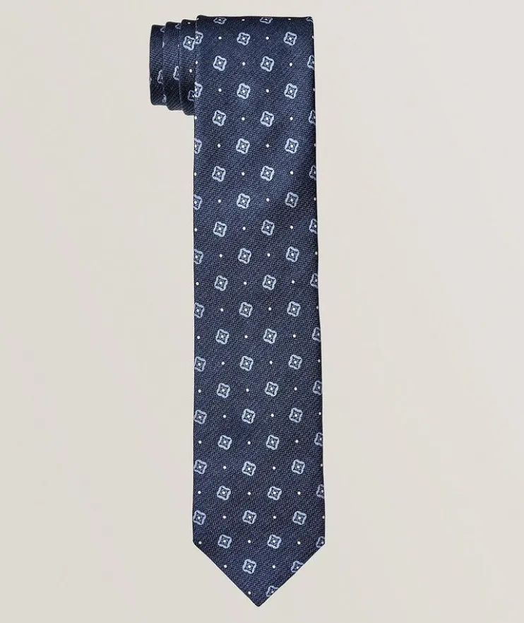 Medallion-Dot Silk Tie