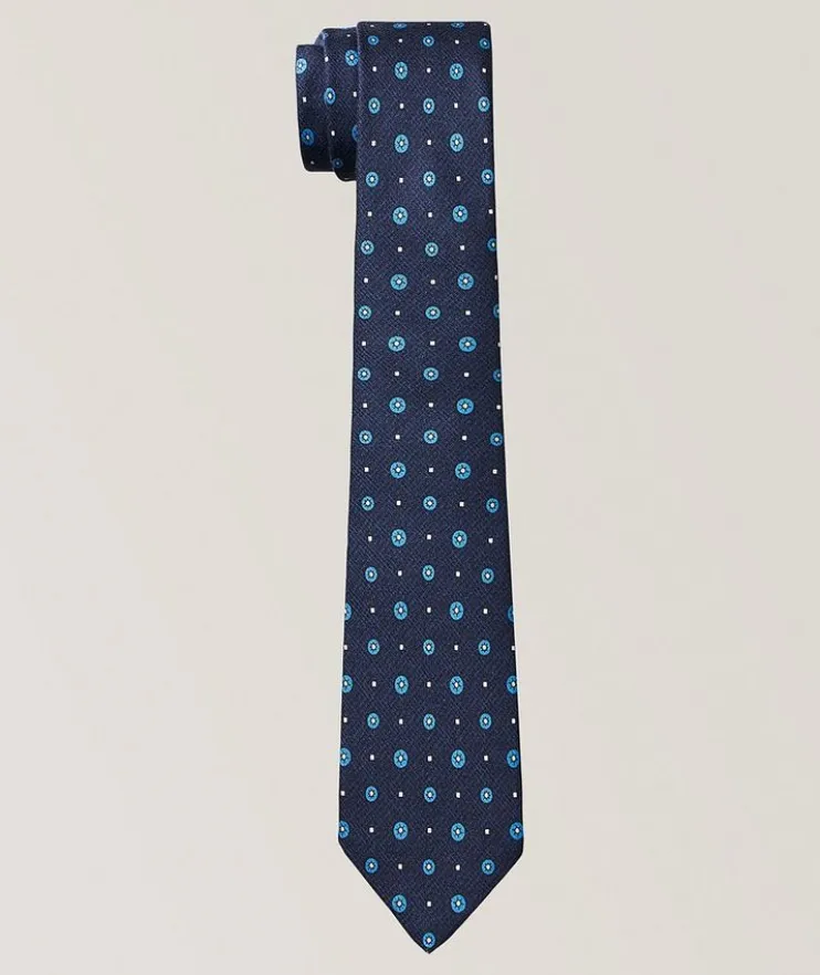 Medallion-Print Silk Tie