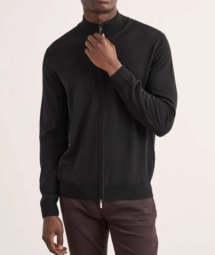 Merino Wool Full-Zip Sweater