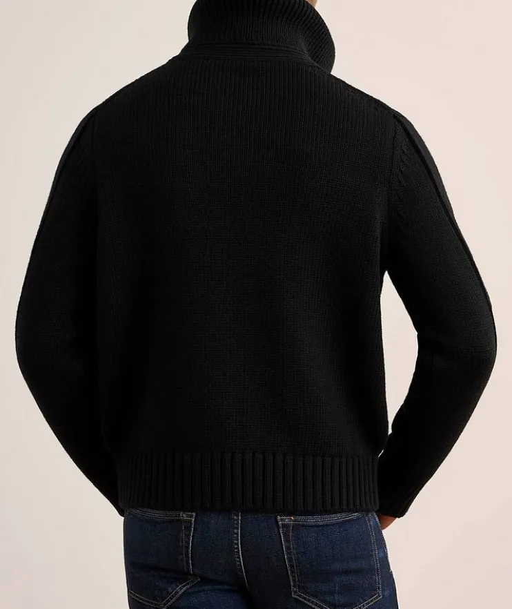 Merino Wool Zipper Cardigan