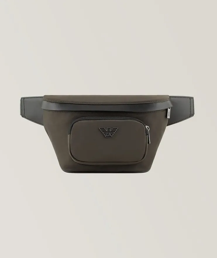 Metallic Eagle Logo Belt Bag