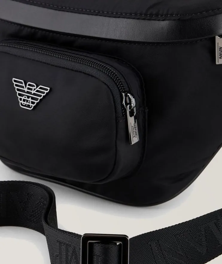 Metallic Eagle Logo Belt Bag