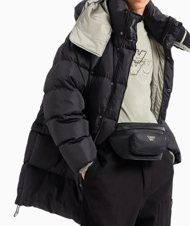 Metallic Eagle Logo Belt Bag