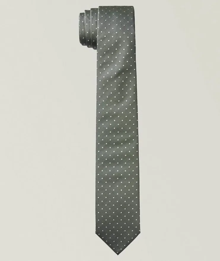 Micro Dot Silk-Blend Tie