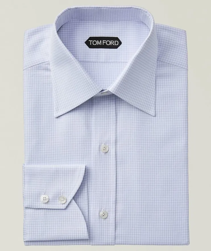Micro Gingham Twill Dress Shirt
