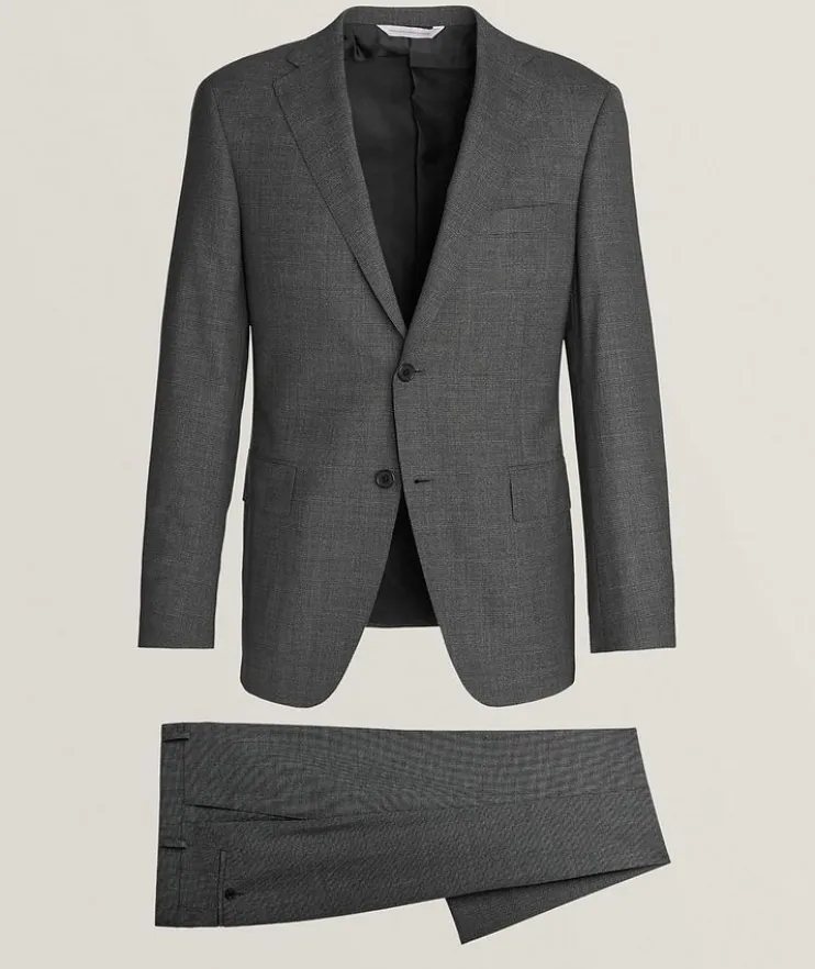 Micro Houndstooth Sustainable Wool Suit