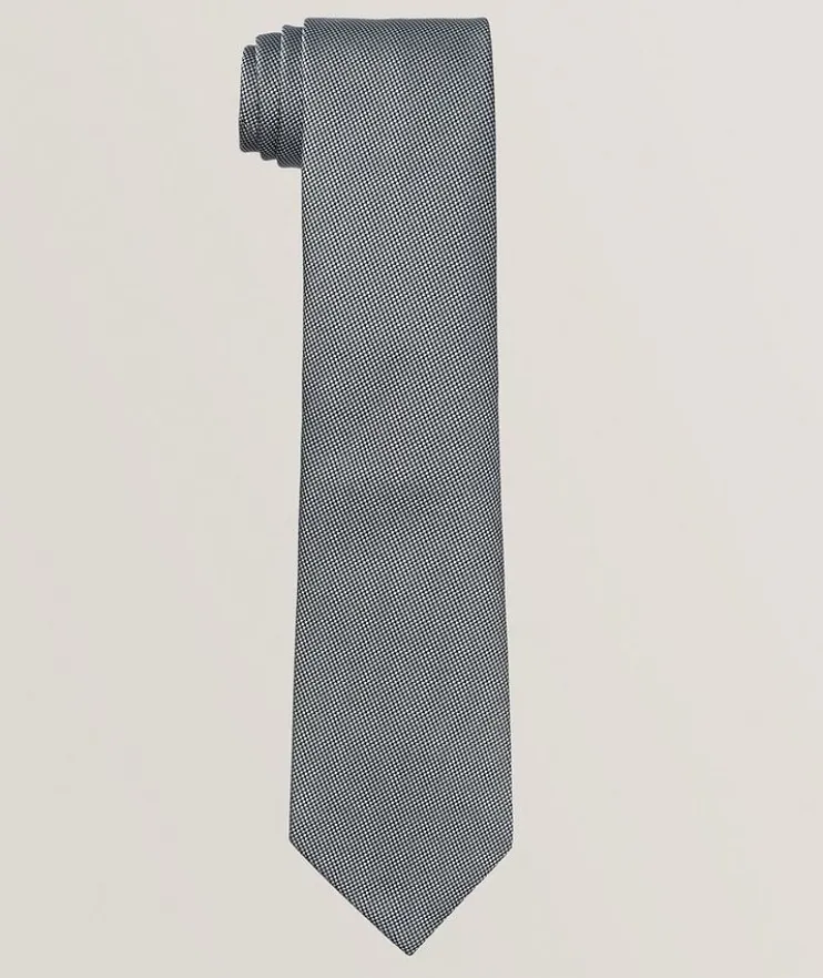 Micro Woven Silk Jacquard Tie