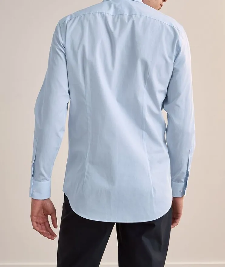 Micro-Check Cotton Dress Shirt