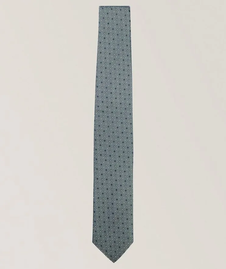 Micro-Diamond Silk-Blend Tie