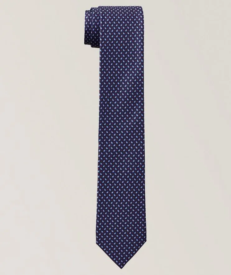 Micro-Dot & Paisley Silk Tie