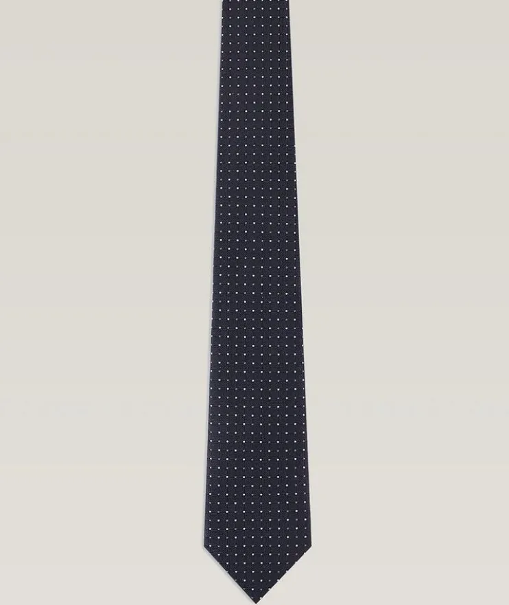 Micro-Dot Silk Jacquard Tie