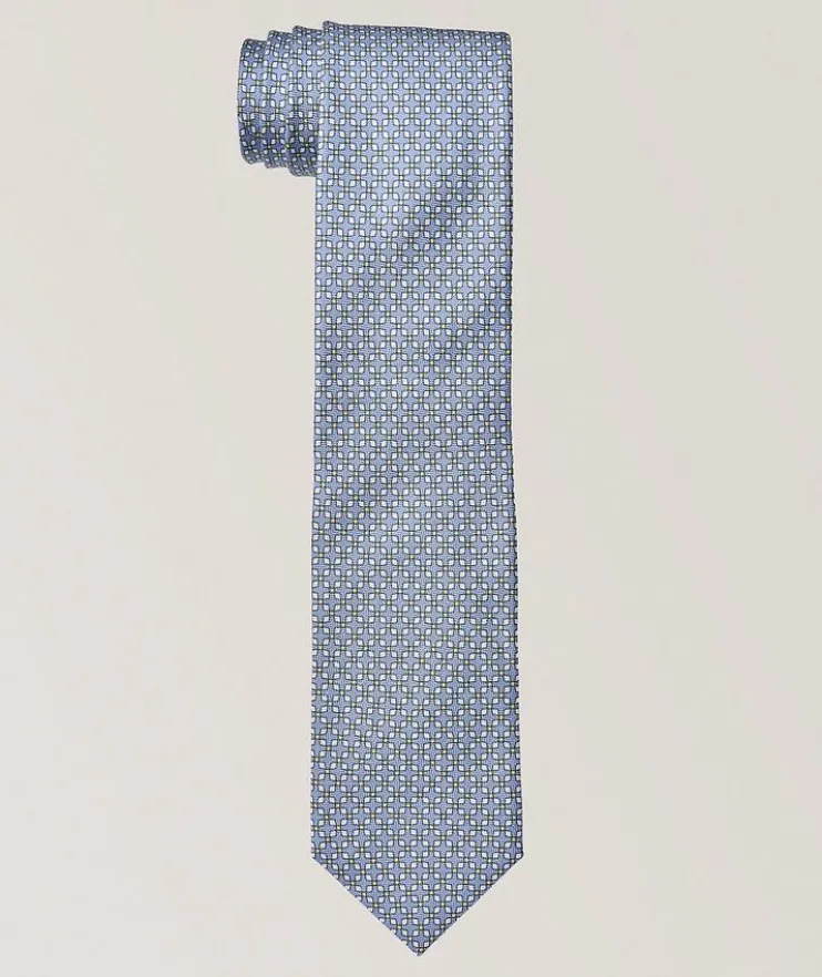 Micro-Dot Silk-Linen Tie