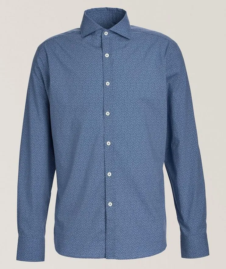 Micro-Floral Cotton-Lyocell Shirt
