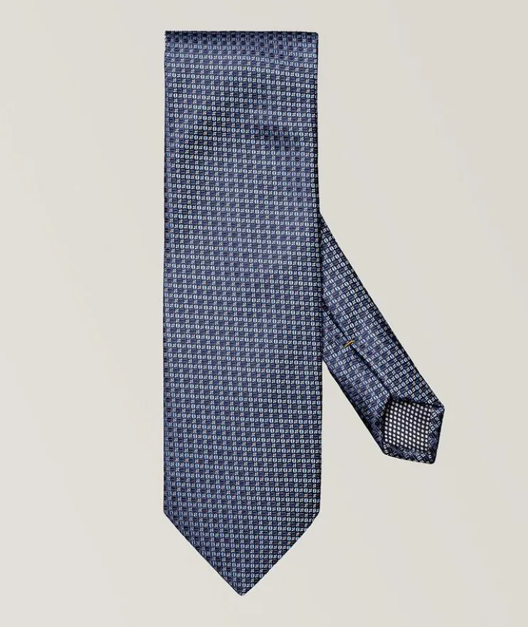 Micro-Geometric Silk Tie