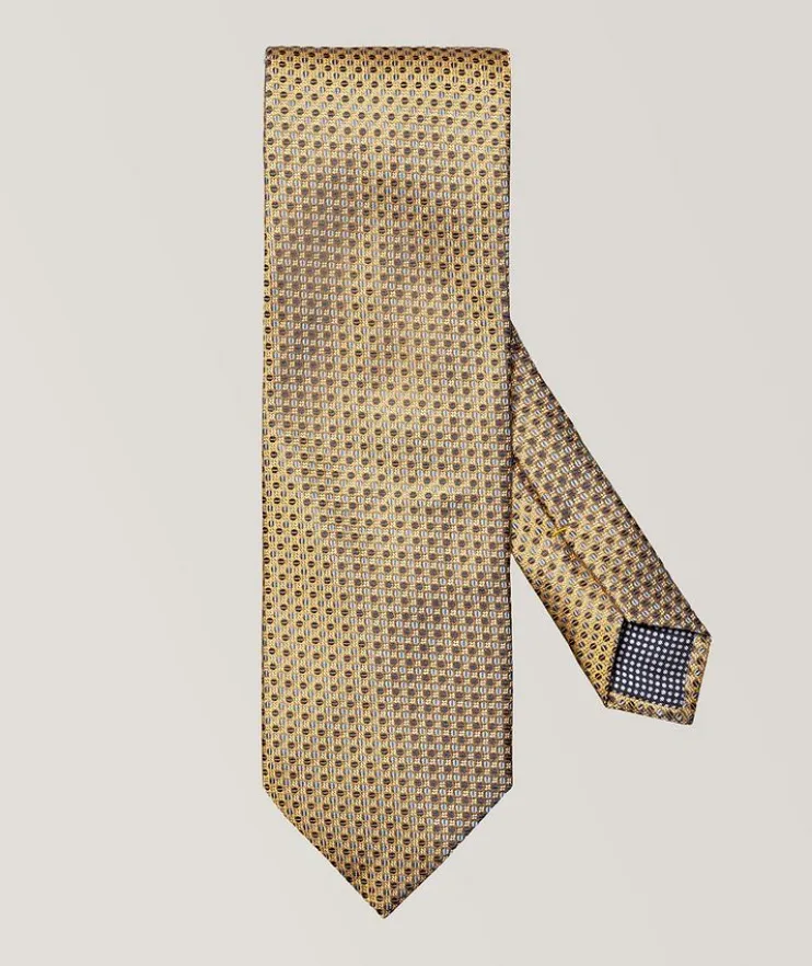 Micro-Geometric Silk Tie
