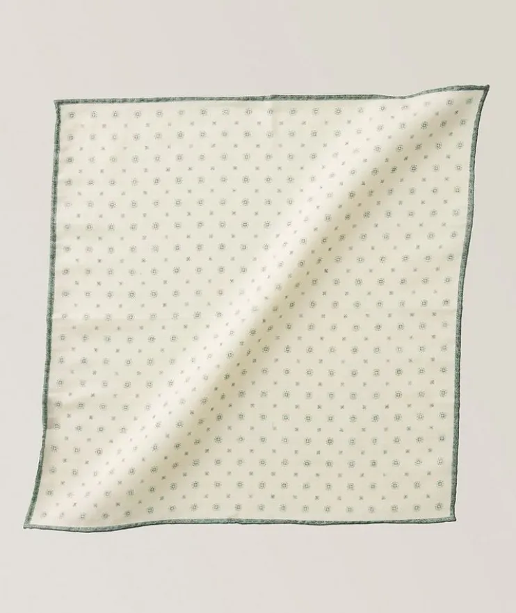 Micro-Geometric Wool-Cotton Pocket Square