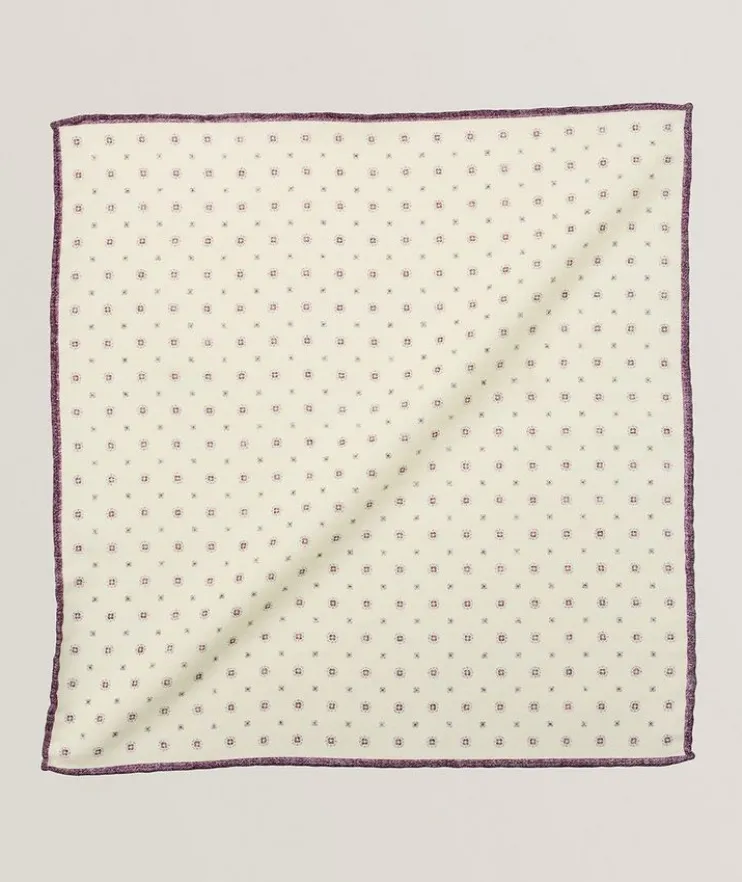 Micro-Geometric Wool-Cotton Pocket Square