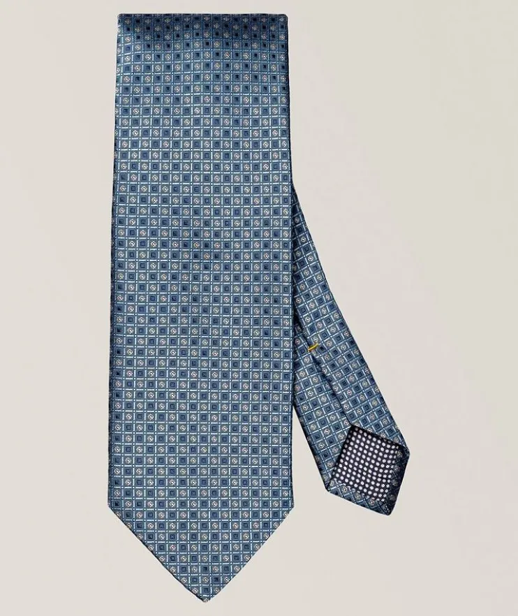 Micro-Geometric Woven Silk Tie