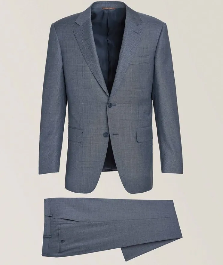 Micro-Houndstooth Wool Suit
