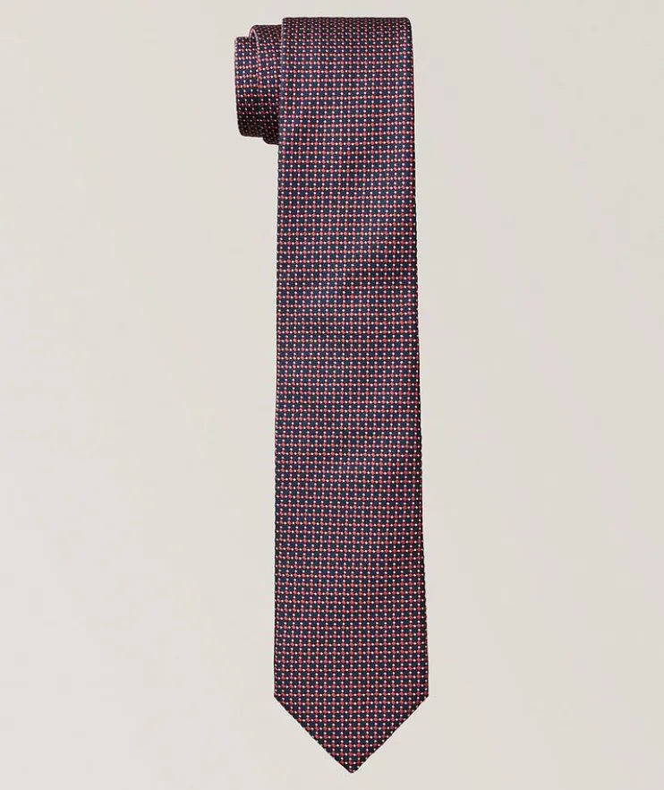 Micro-Neat Silk-Cotton Tie