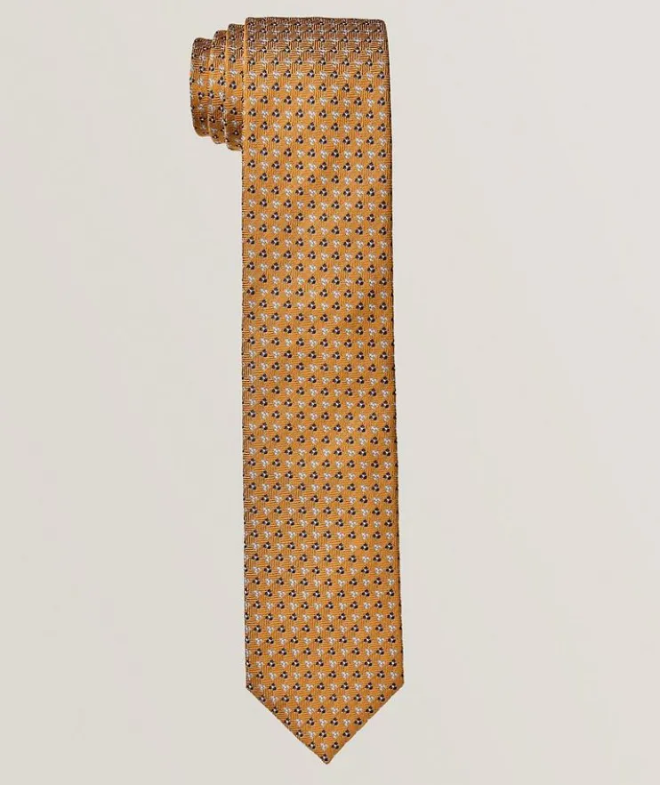 Micro-Neat Silk-Cotton Tie