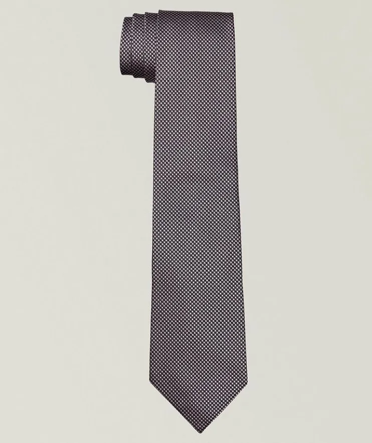Micro-Pied de Poule Silk Tie