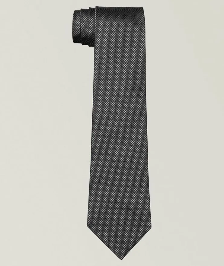 Micro-Pied de Poule Silk Tie