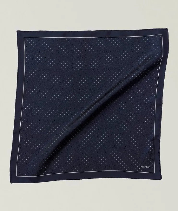 Micro-Polka Dot Frame Pocket Square