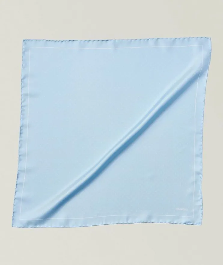Micro-Polka Dot Silk Pocket Square