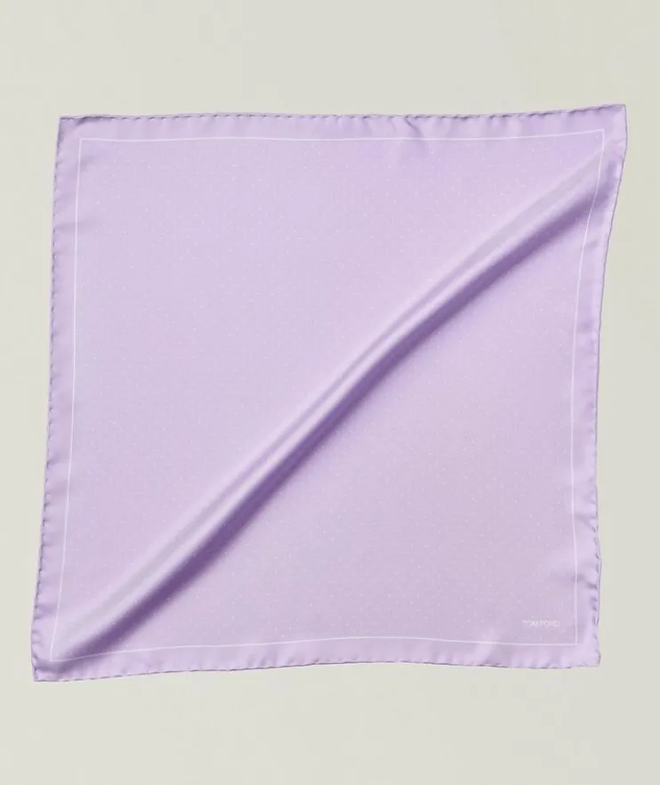 Micro-Polka Dot Silk Pocket Square
