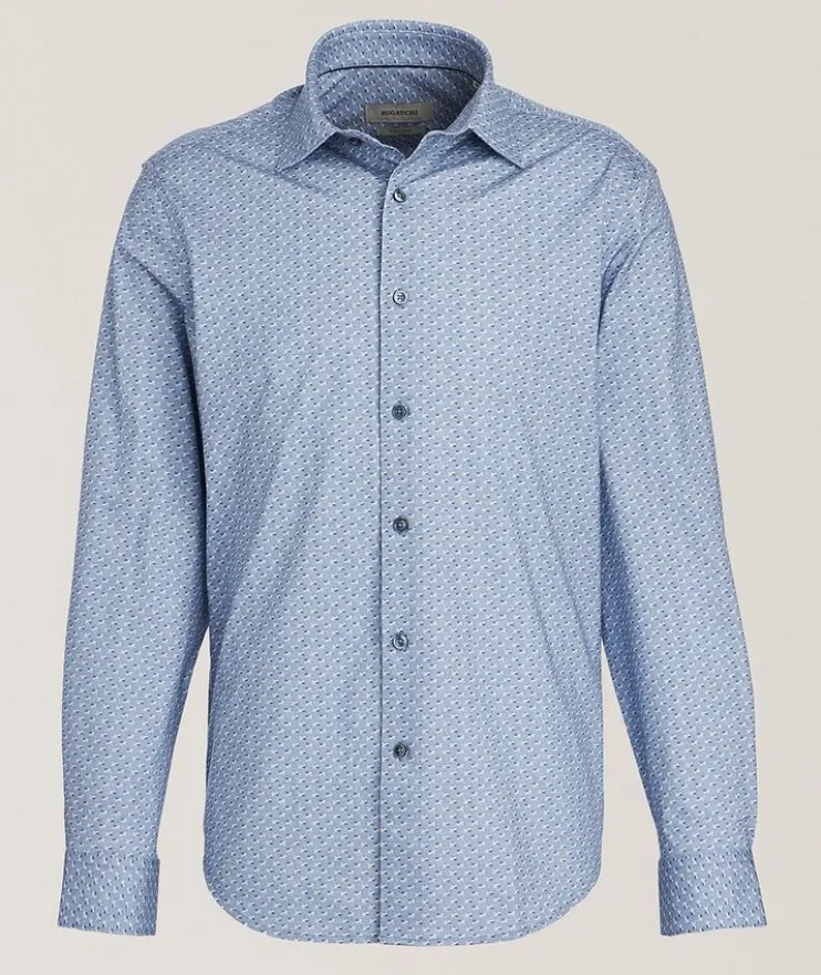 Micro-Print Cotton-Blend Shirt