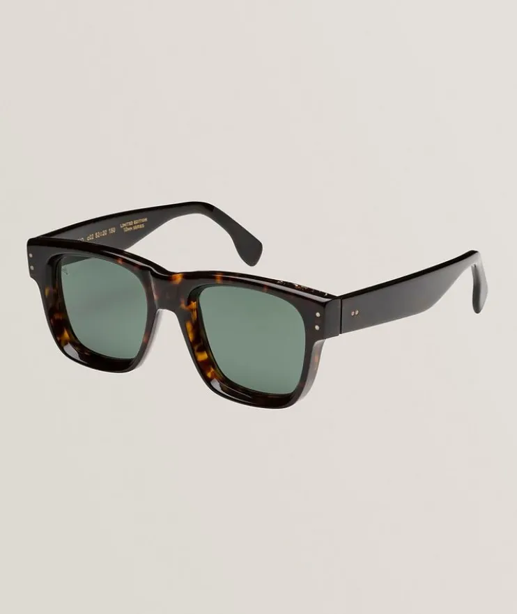Milano Retro Rectangle Acetate Sunglasses