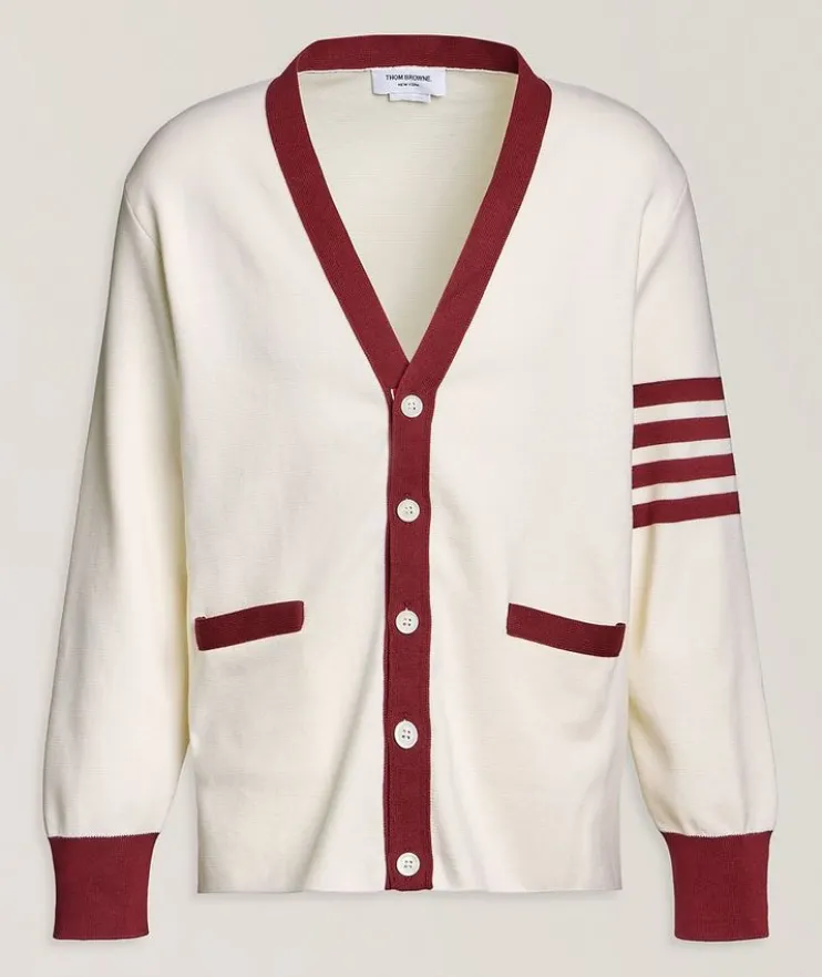 Milano Stitch 4-Bar Rugby Cardigan